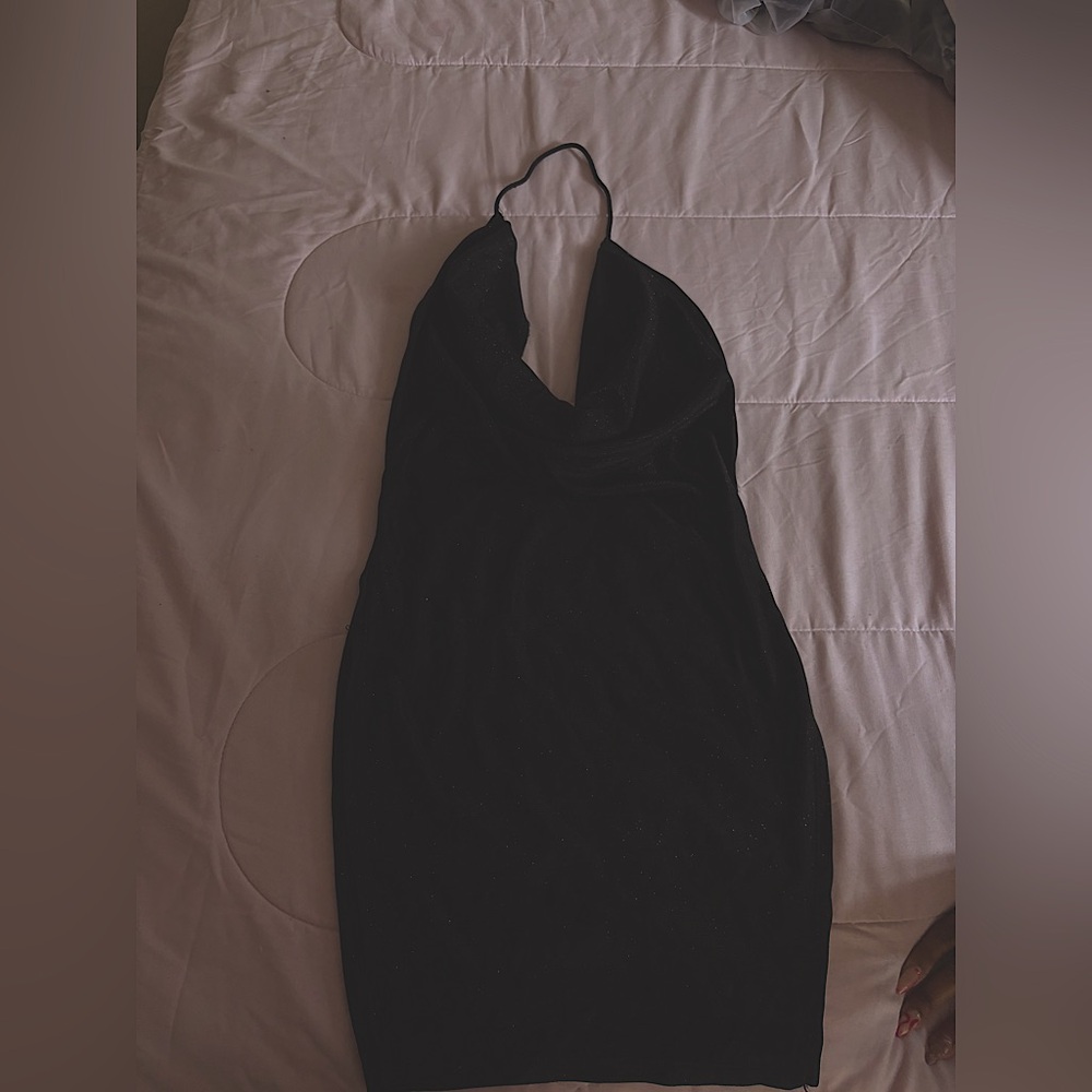 SHEIN Black Halter Bodycon Dress for Night Out